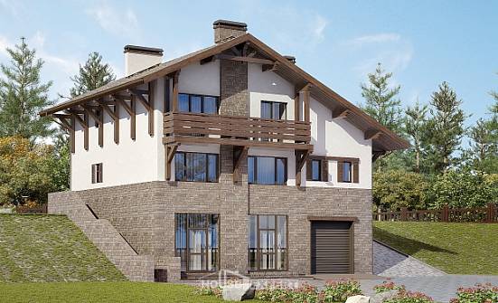 305-002-П Проект трехэтажного дома с мансардным этажом, уютный загородный дом из кирпича Волжск | Проекты домов от House Expert