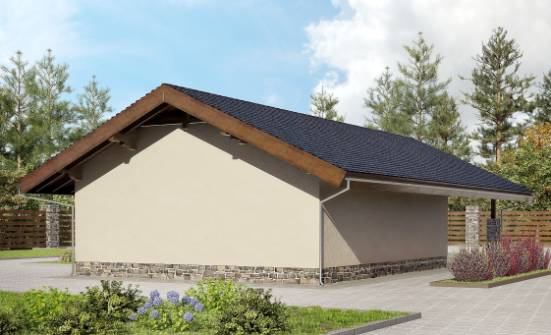 060-005-П Проект гаража из кирпича Йошкар-Ола | Проекты одноэтажных домов от House Expert