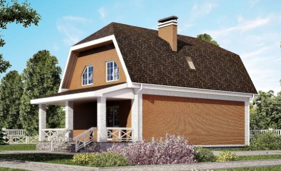 160-006-П Проект двухэтажного дома с мансардой и гаражом, современный дом из арболита Волжск | Проекты домов от House Expert