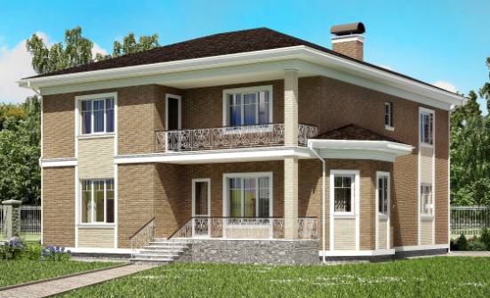 335-002-П Проект двухэтажного дома и гаражом, просторный дом из кирпича Йошкар-Ола | Проекты домов от House Expert