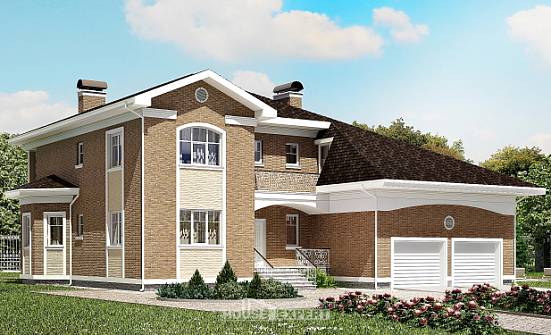 335-002-П Проект двухэтажного дома и гаражом, просторный дом из кирпича Йошкар-Ола | Проекты домов от House Expert