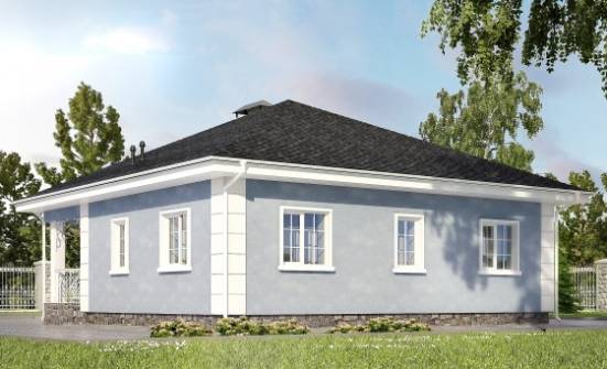 100-001-П Проект одноэтажного дома, компактный домик из бризолита Волжск | Проекты одноэтажных домов от House Expert