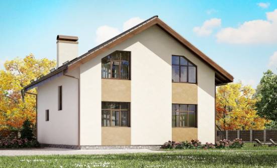 170-002-П Проект двухэтажного дома с мансардой, небольшой домик из поризованных блоков Йошкар-Ола | Проекты домов от House Expert