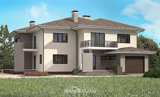 500-001-П Проект трехэтажного дома, гараж, уютный загородный дом из кирпича Йошкар-Ола | Проекты домов от House Expert