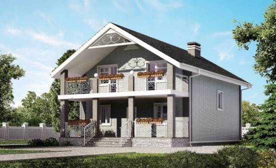 150-007-П Проект двухэтажного дома мансардой, экономичный домик из бризолита Волжск | Проекты домов от House Expert