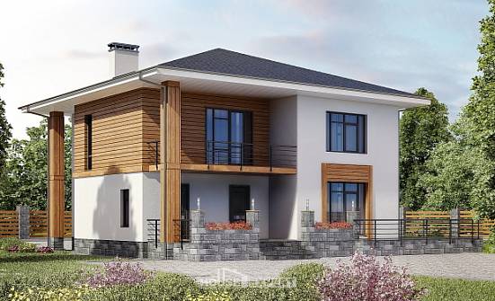180-015-П Проект двухэтажного дома, экономичный домик из теплоблока Йошкар-Ола | Проекты домов от House Expert