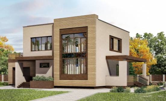 220-003-Л Проект двухэтажного дома, гараж, средний дом из арболита Йошкар-Ола | Проекты домов от House Expert