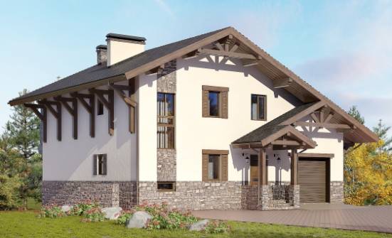 305-002-Л Проект трехэтажного дома с мансардой, современный дом из кирпича Йошкар-Ола | Проекты домов от House Expert