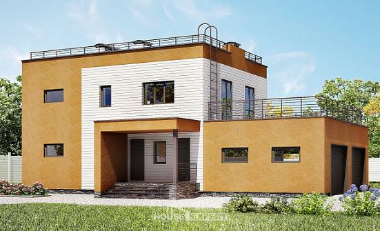 180-012-П Проект двухэтажного дома и гаражом, современный домик из кирпича Йошкар-Ола | Проекты домов от House Expert