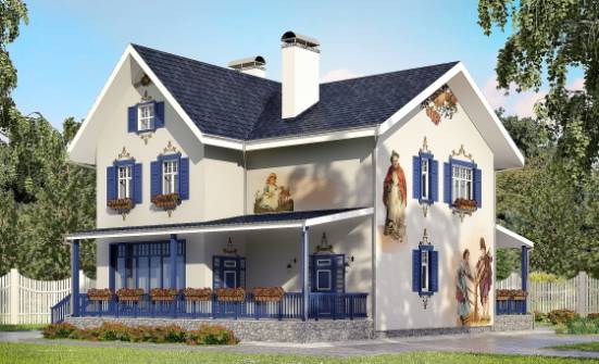 180-003-П Проект двухэтажного дома, скромный домик из кирпича Волжск | Проекты домов от House Expert