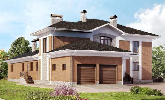 520-002-Л Проект трехэтажного дома, гараж, большой домик из теплоблока Волжск | Проекты домов от House Expert
