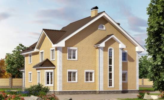 320-003-Л Проект двухэтажного дома, просторный коттедж из пеноблока Волжск | Проекты домов от House Expert
