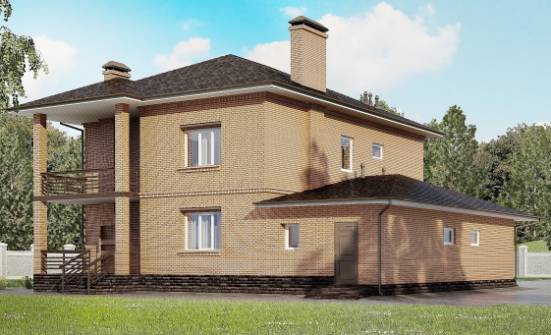 245-003-Л Проект двухэтажного дома, гараж, простой домик из кирпича Йошкар-Ола | Проекты домов от House Expert