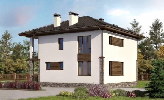 170-005-П Проект двухэтажного дома, бюджетный дом из пеноблока Волжск | Проекты домов от House Expert