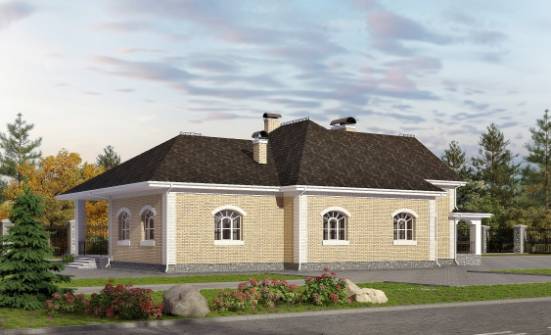290-001-П Проект двухэтажного дома мансардой, гараж, красивый загородный дом из кирпича Йошкар-Ола | Проекты домов от House Expert