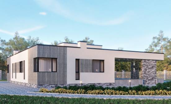 175-001-Л Проект одноэтажного дома, классический домик из газобетона Волжск | Проекты домов от House Expert