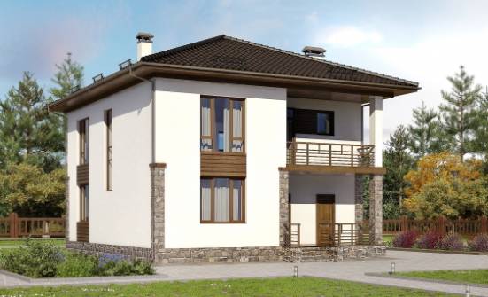 170-005-П Проект двухэтажного дома, бюджетный дом из пеноблока Волжск | Проекты домов от House Expert