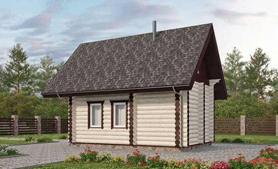 035-001-Л Проект бани из бревен Волжск | Проекты одноэтажных домов от House Expert