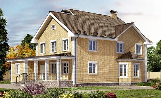 320-003-Л Проект двухэтажного дома, просторный коттедж из пеноблока Волжск | Проекты домов от House Expert