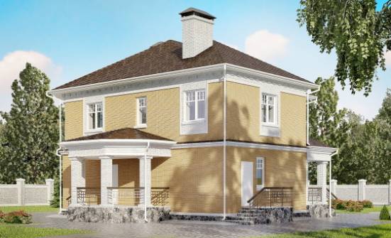 160-001-Л Проект двухэтажного дома, уютный дом из теплоблока Волжск | Проекты домов от House Expert