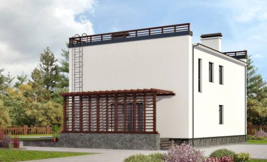 215-002-П Проект двухэтажного дома, красивый коттедж из газосиликатных блоков Йошкар-Ола | Проекты домов от House Expert