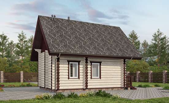 035-001-Л Проект бани из бревен Волжск | Проекты одноэтажных домов от House Expert