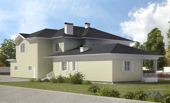 410-002-Л Проект двухэтажного дома и гаражом, просторный дом из арболита Йошкар-Ола | Проекты домов от House Expert