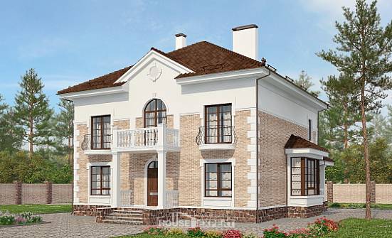 220-008-П Проект двухэтажного дома, средний дом из кирпича Йошкар-Ола | Проекты домов от House Expert