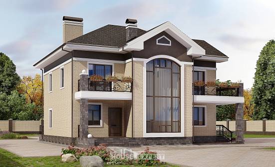 200-006-П Проект двухэтажного дома, просторный загородный дом из кирпича Волжск | Проекты домов от House Expert