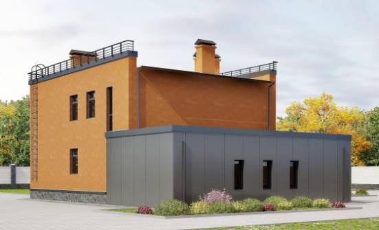 260-002-Л Проект двухэтажного дома и гаражом, уютный домик из теплоблока Волжск | Проекты домов от House Expert