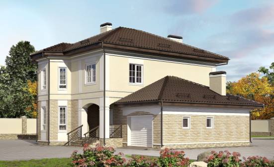 220-007-П Проект двухэтажного дома и гаражом, уютный дом из кирпича Йошкар-Ола | Проекты домов от House Expert