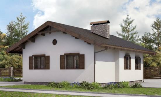 090-002-П Проект одноэтажного дома, доступный загородный дом из кирпича Йошкар-Ола | Проекты одноэтажных домов от House Expert