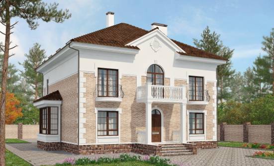 220-008-П Проект двухэтажного дома, средний дом из кирпича Йошкар-Ола | Проекты домов от House Expert