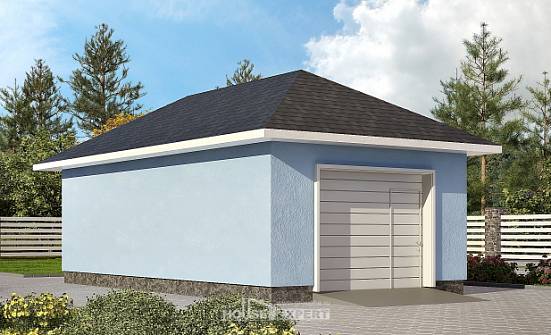 040-001-Л Проект гаража из поризованных блоков Йошкар-Ола | Проекты домов от House Expert
