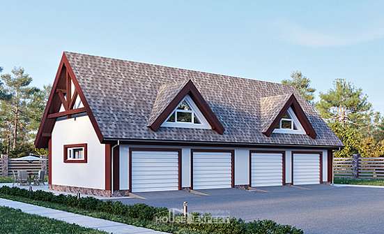 145-002-Л Проект гаража из бризолита Волжск | Проекты домов от House Expert