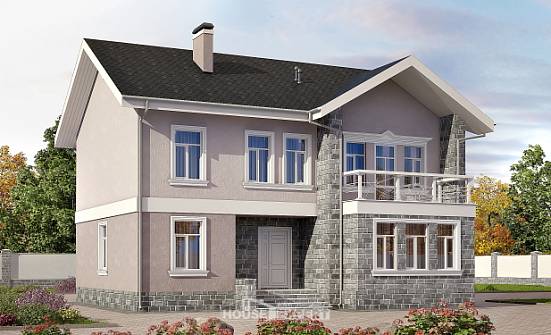 170-008-П Проект двухэтажного дома, бюджетный дом из блока Йошкар-Ола | Проекты домов от House Expert