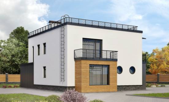 260-002-П Проект двухэтажного дома и гаражом, большой загородный дом из блока Йошкар-Ола | Проекты домов от House Expert