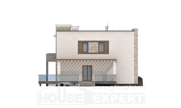 185-001-П Проект двухэтажного дома, классический домик из арболита, Волжск