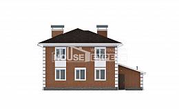 220-004-Л Проект двухэтажного дома, гараж, классический коттедж из кирпича, Волжск
