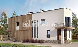 100-003-Л Проект двухэтажного дома, доступный дом из керамзитобетонных блоков, Волжск