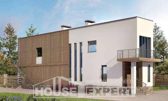 100-003-Л Проект двухэтажного дома, доступный дом из керамзитобетонных блоков, Волжск