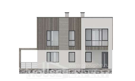 150-017-П Проект двухэтажного дома, красивый загородный дом из газосиликатных блоков, Йошкар-Ола