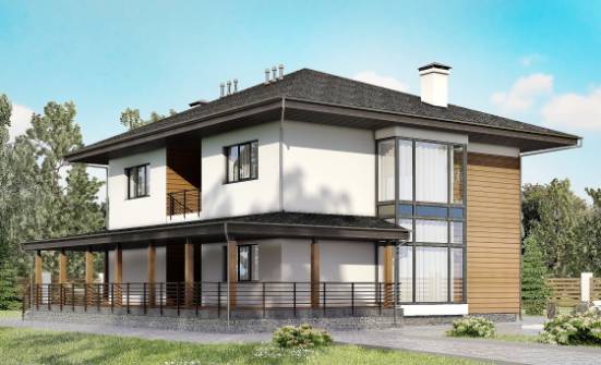 245-001-П Проект двухэтажного дома, классический загородный дом из керамзитобетонных блоков, Волжск