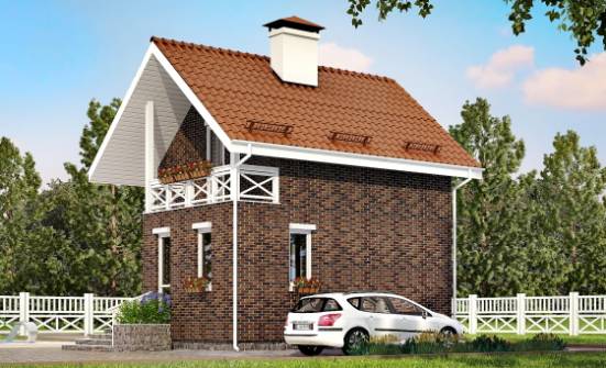 045-001-Л Проект двухэтажного дома с мансардой, уютный дом из бризолита Йошкар-Ола | Проекты домов от House Expert