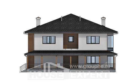 245-001-П Проект двухэтажного дома, красивый загородный дом из газобетона, Йошкар-Ола