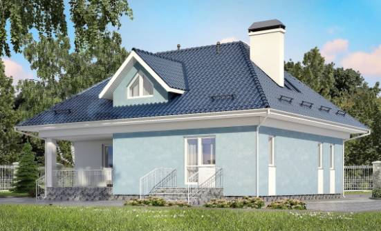 200-002-П Проект двухэтажного дома мансардой, современный коттедж из пеноблока, Волжск