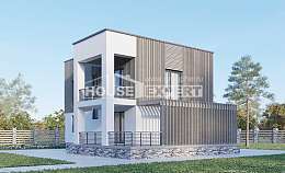 150-017-П Проект двухэтажного дома, недорогой загородный дом из керамзитобетонных блоков, Волжск