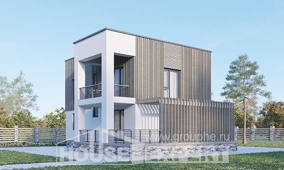 150-017-П Проект двухэтажного дома, недорогой загородный дом из керамзитобетонных блоков, Волжск