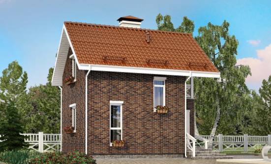 045-001-Л Проект двухэтажного дома с мансардой, уютный дом из бризолита Йошкар-Ола | Проекты домов от House Expert
