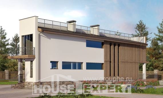 100-003-Л Проект двухэтажного дома, компактный домик из бризолита, Йошкар-Ола